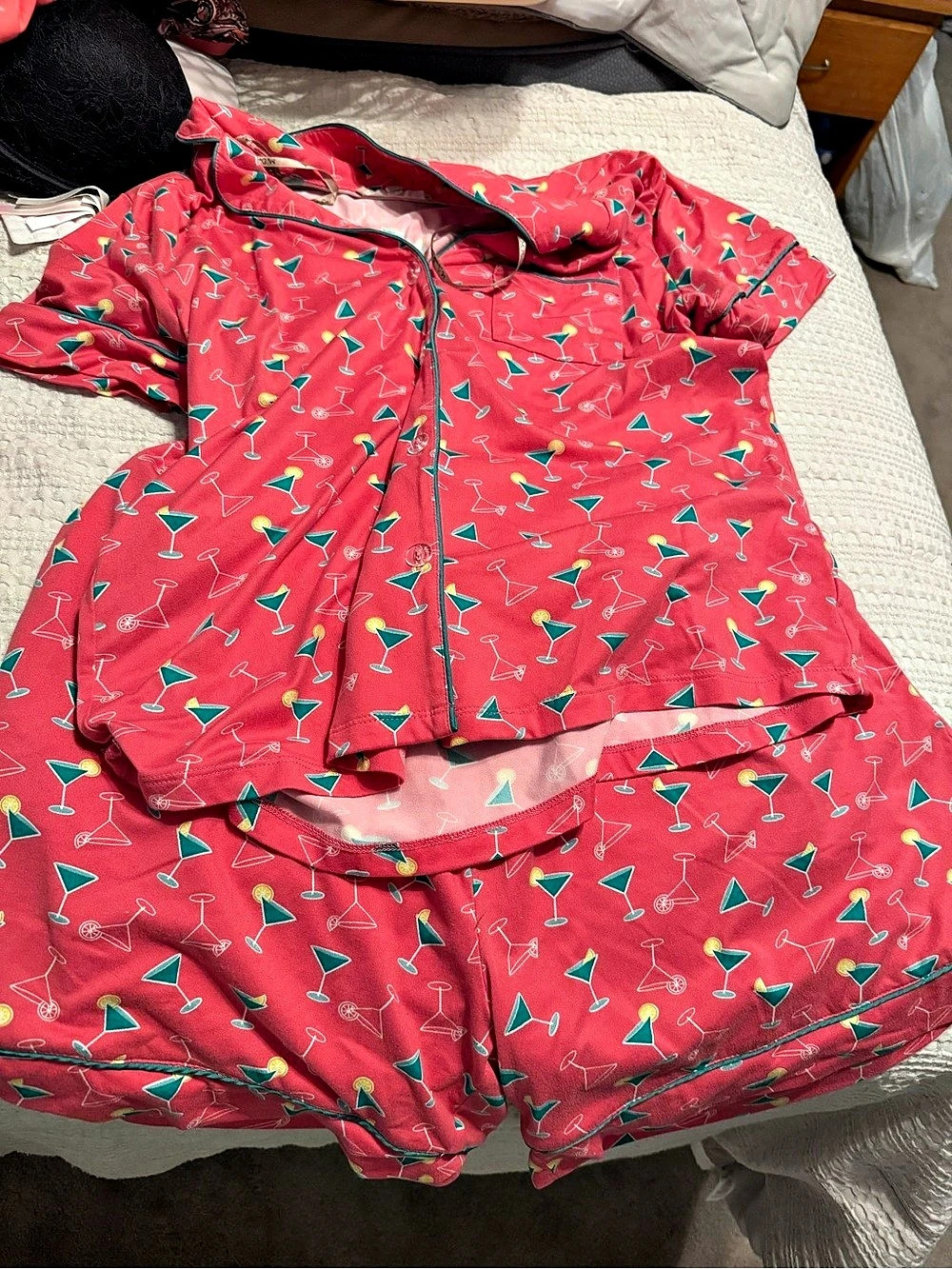 Women's Pajama Set in Pink & Green Like New